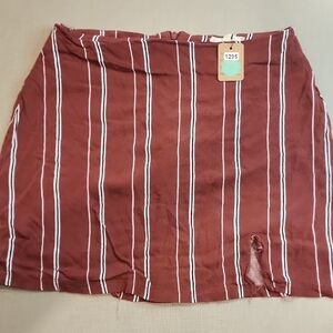 🩶La Hearts Brown and White Mini Skirt